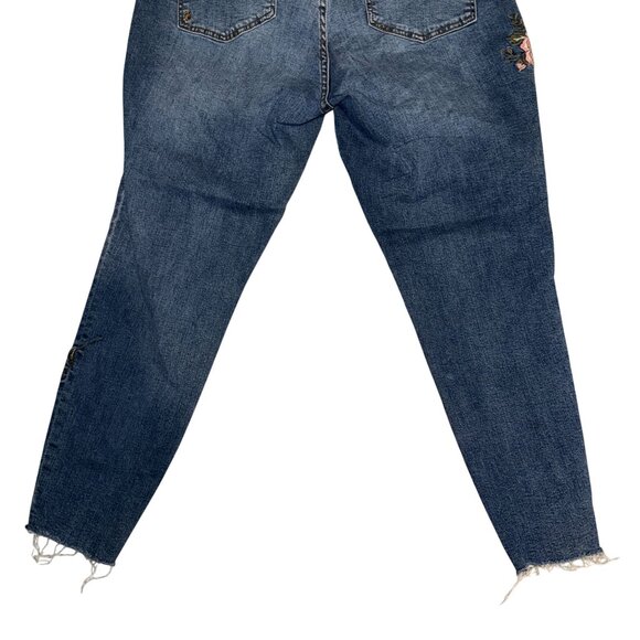 Kut from the Kloth Womens Plus Size 16W 26 Ankle Skinny Distressed Floral - Picture 7 of 8